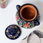 Сахарница узбекская Риштанская Керамика «Цветы», 1 л, синяя - Фото 9