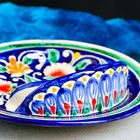 Набор Риштанская Керамика "Лепестки", 4 предмета, синий - Фото 4