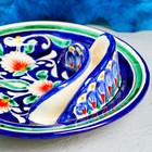 Набор Риштанская Керамика "Лепестки", 4 предмета, синий - Фото 5