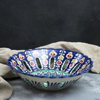 Фруктовница узбекская Риштанская Керамика «Орнамент», d=28 см, синяя - Фото 1