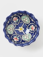 Конфетница узбекская Риштанская Керамика «Цветы», 13 см, синяя - Фото 2