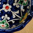 Конфетница Риштанская Керамика "Цветы", 13 см, синяя - Фото 10