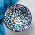 Пиала узбекская Риштанская Керамика «Цветы», 100 мл, d=8.5 см, МИКС - Фото 2