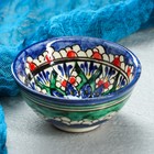 Пиала узбекская Риштанская Керамика «Цветы», 100 мл, d=8.5 см, МИКС - Фото 4