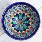 Пиала узбекская Риштанская Керамика «Узоры», 120 мл, d=9.5 см, МИКС - Фото 8