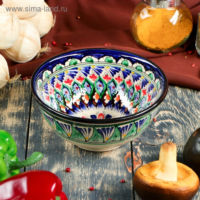 Коса Риштанская Керамика, 700 мл, d=15.5 см, керамика, микс - Фото 1