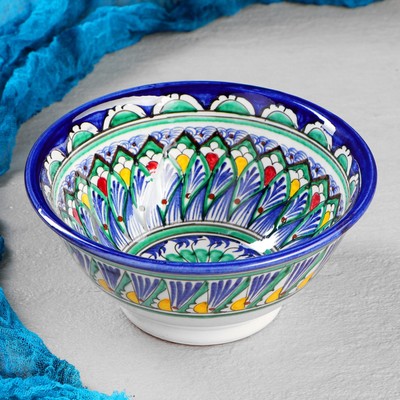 Бульонница узбекская Риштанская Керамика «Орнамент», 900 мл, d=18 см, МИКС