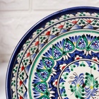 Тарелка глубокая Риштанская Керамика «Узоры», d=20 см, керамика, синяя - Фото 4