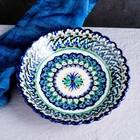 Тарелка глубокая Риштанская Керамика «Узоры», d=20 см, синяя, узор МИКС - Фото 2