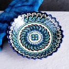 Тарелка Риштанская Керамика "Узоры", синяя, глубокая, микс, 20 см - Фото 4