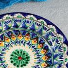 Тарелка Риштанская Керамика "Цветы", синяя, плоская, 17 см, микс - Фото 3