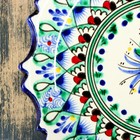 Тарелка узбекская Риштанская Керамика «Цветы», d=15 см, керамика, узор микс, синяя - Фото 3