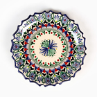 Тарелка узбекская Риштанская Керамика «Цветы», d=15 см, керамика, узор микс, синяя - Фото 5