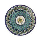 Тарелка Риштанская Керамика "Цветы", синяя, плоская, 15 см, микс - Фото 3