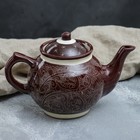 Чайник Риштанская Керамика "Узоры", 700 мл, коричневый - фото 306820906