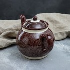 Чайник Риштанская Керамика "Узоры", 700 мл, коричневый - Фото 2