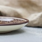 Тарелка Риштанская Керамика "Узоры", коричневая, плоская, 15 см - Фото 3