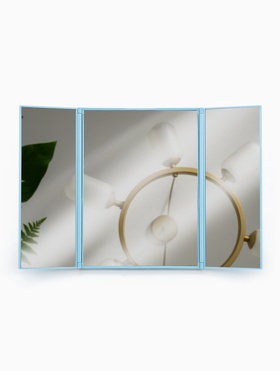 Зеркало настольное, трюмо, 12.5×15.3 см, (5×11×15 см), МИКС