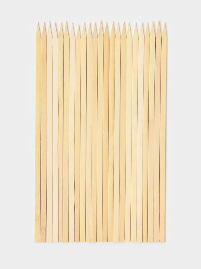 Шампуры Доляна, 35 см, набор 25 шт., бамбук - Фото 1