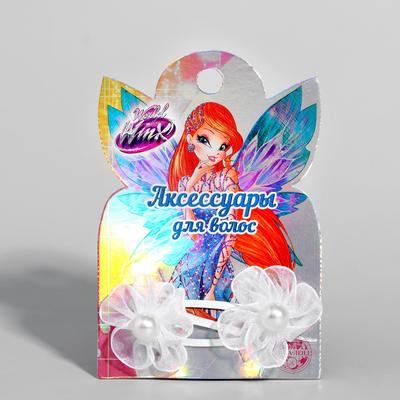 Набор зажимов с цветком, 6 х 7,2 см, 2 шт "Феи", WINX