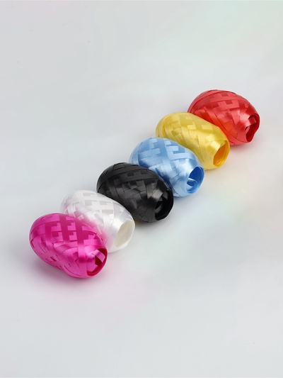 Лента упаковочная для воздушных шаров и подарков, матовая, ассорти, набор 6 шт., 0.5 см × 10 м