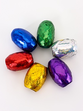 Лента упаковочная голографическая, для воздушных шаров и подарков, ассорти, набор 6 шт., 0.5 см ? 10 м (комплект 2 шт)