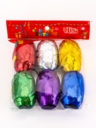 Лента упаковочная голографическая, для воздушных шаров и подарков, ассорти, набор 6 шт., 0.5 см × 10 м - Фото 11