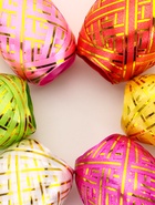 Лента упаковочная для воздушных шаров и подарков, с золотой полосой, ассорти, набор 6 шт., 0.5 см × 10 м - Фото 3