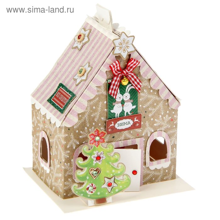 Домик новогодний «Имбирный праздник», набор для создания, 30 × 30 см - Фото 1