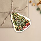 Шильдик декоративный на подарок «Новогодняя ёлка», 7,6 × 10 см - Фото 2
