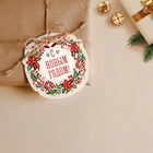 Шильдик новогодний декоративный на подарок «Узорный венок», 10×10 см - Фото 3