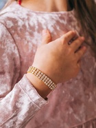 Браслет детский «Выбражулька. Лёд», 3 ряда, d=5 см, белый в золоте - Фото 5