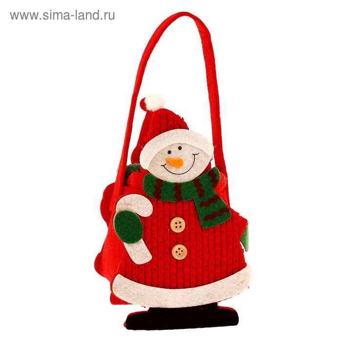 Наб.полотенец в корзинке Collorista "Снеговичок" 30х30 см - 2 шт., хлопок - Фото 1