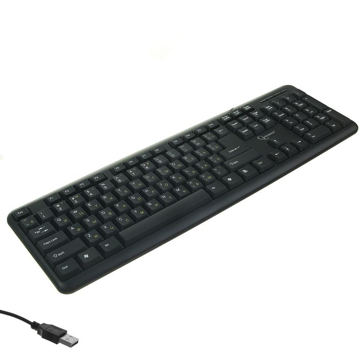 Клавиатура Gembird KB-8320U, проводная, мембранная, 104 клавиши, USB, чёрная - фото 51808896 Клавиатура Gembird KB-8320U, проводная, мембранная, 104 клавиши, USB, чёрная - фото 51808896