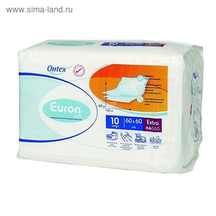 Простыни впитывающие Euron Soft Extra, 60 × 60, 10 шт. - Фото 1