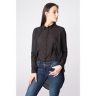 Рубашка женская удлинённая, цвет чёрный, размер 42 - Фото 4