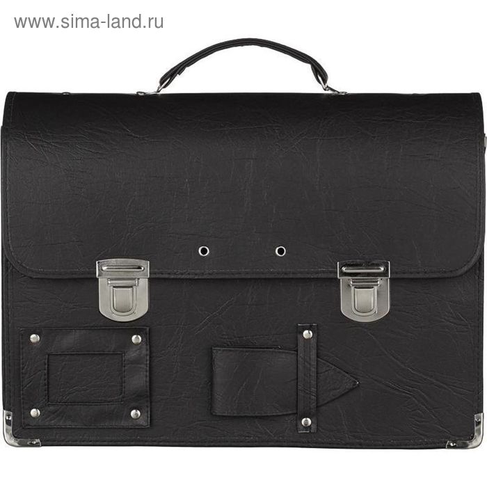 Папка-портфель "Совершенно секретно", с пломбировкой, чёрная, 380x290 мм - Фото 1