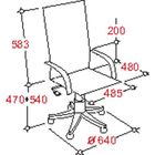 Кресло для руководителя EChair 704 TL черное (кожа/металл) - Фото 2