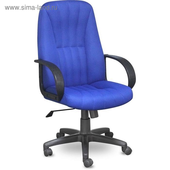 Кресло для руководителя EChair 624 TTW синее (ткань/пластик) - Фото 1