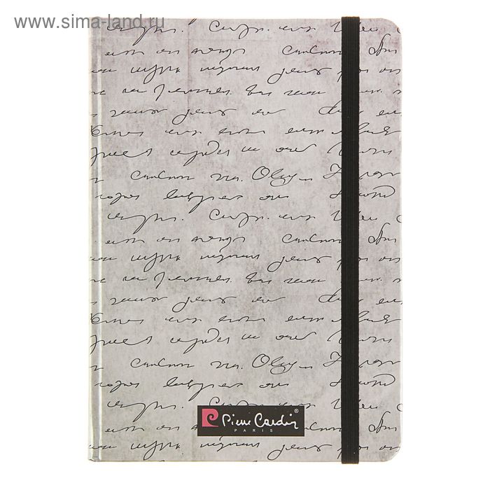 Ежедневник недатированный А5, 100 листов Pierre Cardin Manuscript, матовая ламинация на фольге, резинка, карман - Фото 1