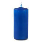 Свеча - цилиндр, 5х11,5 см, 25 ч, 175 г, синяя - Фото 3