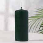 Свеча - цилиндр, 5х11,5 см, 25 ч, 175 г, темно-зеленая - фото 306821120