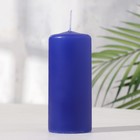 Свеча - цилиндр, 5х11,5 см, 25 ч, 175 г, голубая - Фото 1