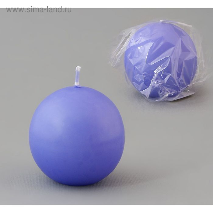 Свеча шар, 5.5 см, голубая - Фото 1