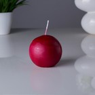 Свеча-шар, 8 см, 12 ч, 240 г, бордовый - фото 317924977