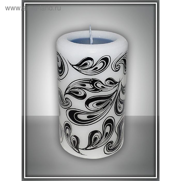 Свеча интерьерная ароматическая, чёрная, медитация №7, 6 х 10 см - Фото 1