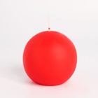 Свеча-шар, 8 см, 12 ч, 240 г, красный - Фото 3