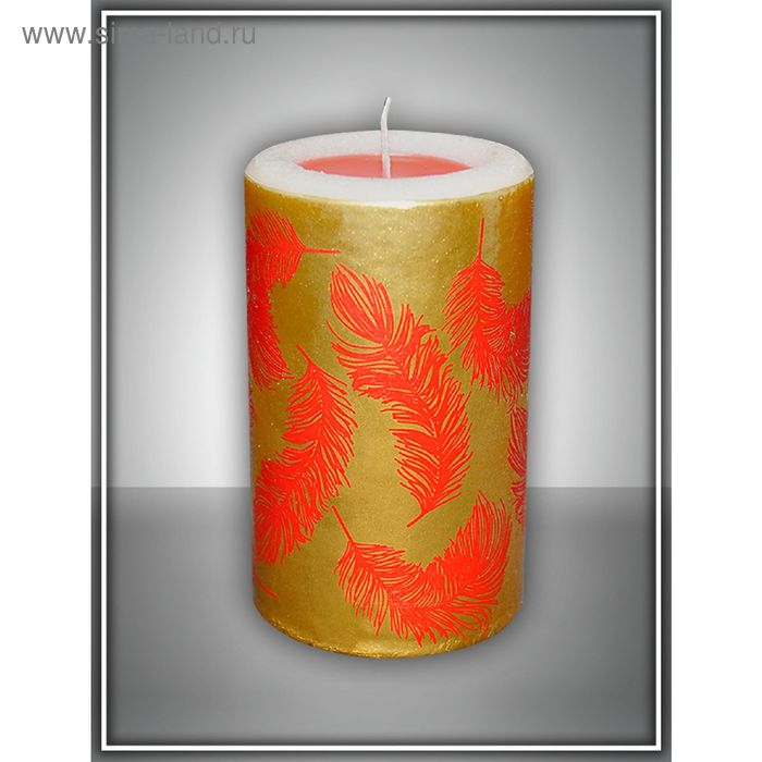 Свеча интерьерная ароматическая, красная, медитация №3, 6 х 10 см - Фото 1