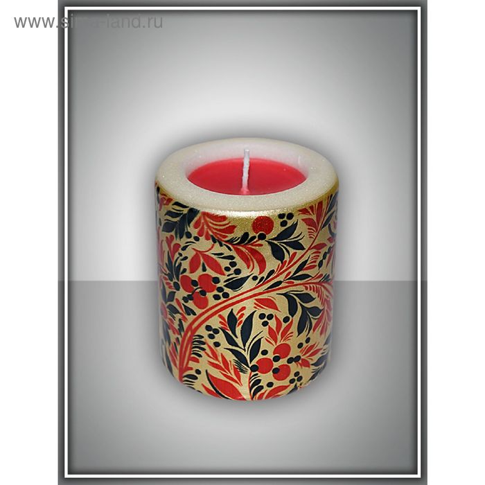 Свеча интерьерная "хохлома" арома медитация №6 - Фото 1