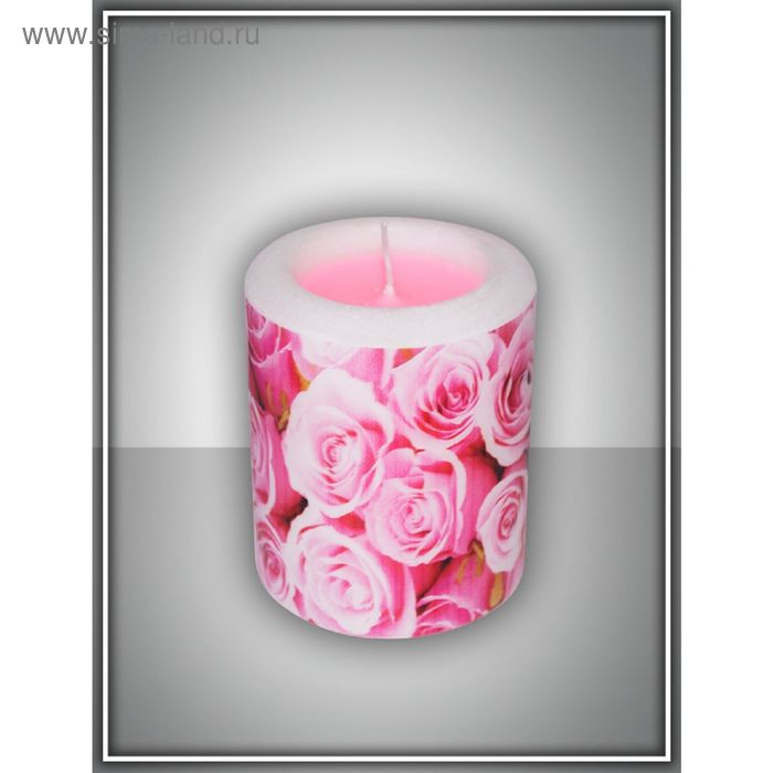Свеча интерьерная ароматическая «Роза», 7.7 х 7 см - Фото 1